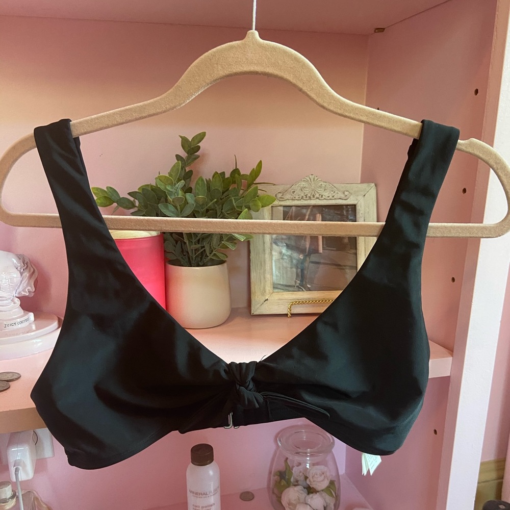 Black tie front bikini top from Hollister